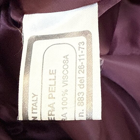 Pierotucci Womens Purple Leather Jacket With Zipper Closure Size 42 - Picture 7 of 8